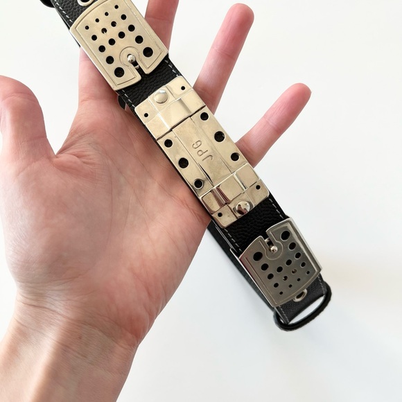 Vintage Jean Paul Gaultier Leather Waist Cincher Belt ~ Size 40 - Picture 3 of 8